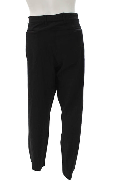 Armani Collezioni Mens Black Dress Pants Button Closure 30in Inseam Size 38