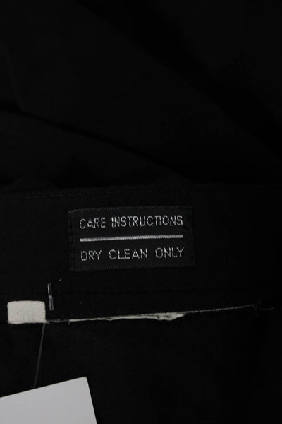 Armani Collezioni Mens Black Dress Pants Button Closure 30in Inseam Size 38