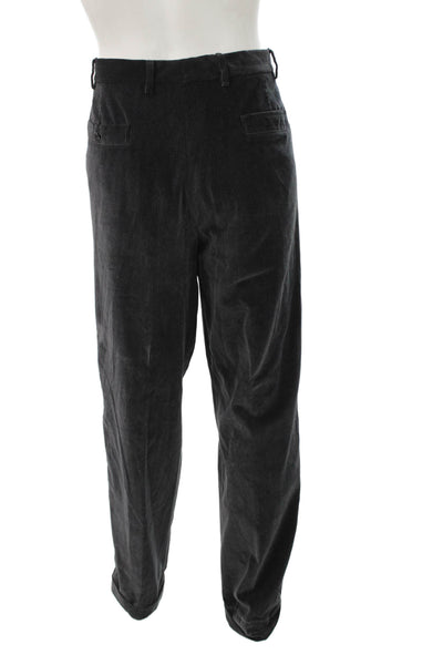 Giorgio Armani Mens Black Corduroy Dress Pants Size 38