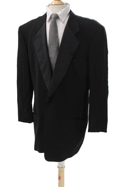 Giorgio Armani Mens Tuxedo Jacket Black Button Solid Pre-Owned Size 56