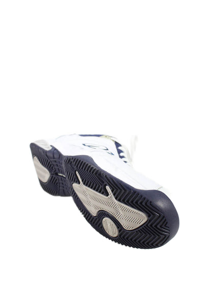 New Balance Mens Leather 546 Lace Up Sneakers White Navy Blue Size 11 D