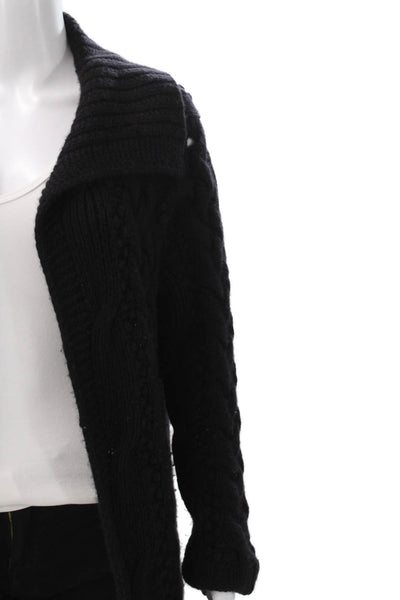 Holt Renfrew Women Black Cashmere Collared Cardigan Size S