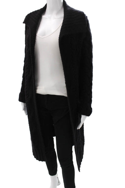 Holt Renfrew Women Black Cashmere Collared Cardigan Size S