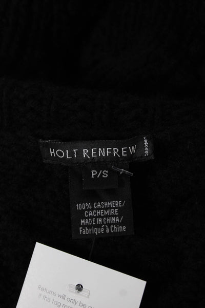 Holt Renfrew Women Black Cashmere Collared Cardigan Size S