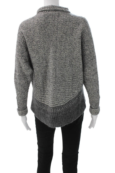 Elie Tahari Women Turtleneck Striped Sweater Gray Long Sleeve Size XS