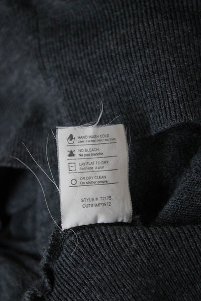 Vince Women Tunic Sweater Gray Wool Blend Boat Neck 3/4 Sleeve Size S