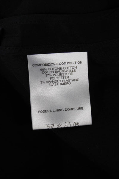 Gucci Womens Mini Straight Pencil Skirt Black Cotton Zip Size 42