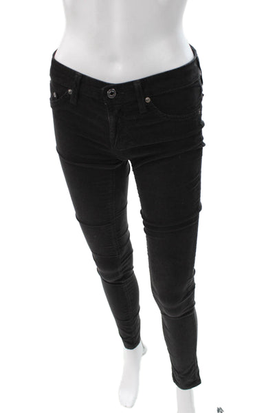 AG Adriano Goldschmied Women Skinny Black Cotton Blend Jeans Size 26