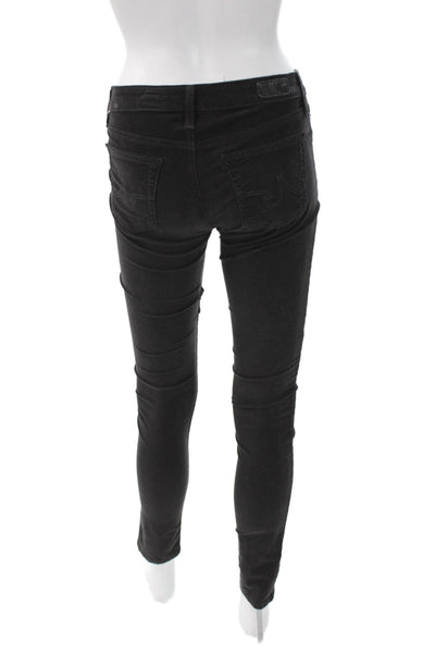 AG Adriano Goldschmied Women Skinny Black Cotton Blend Jeans Size 26