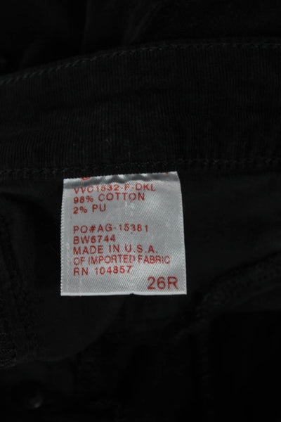 AG Adriano Goldschmied Women Skinny Black Cotton Blend Jeans Size 26