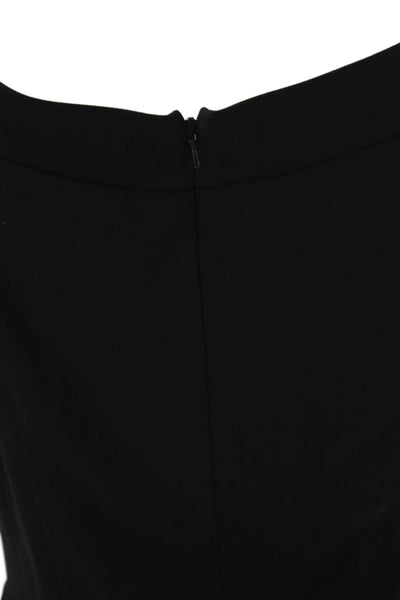 Robert Rodriguez Black Label Womens Sheath Dress Black Knee Boatneck Size 4