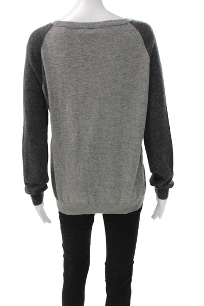 Vince Women Pullover Sweater Green Wool Blend Long Sleeve Round Neck Size S