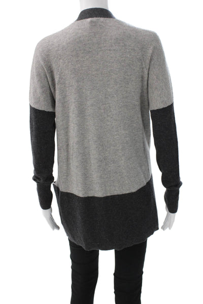 Vince Women Cashmere V-Neck Cardigan Gray Long Sleeve Size S