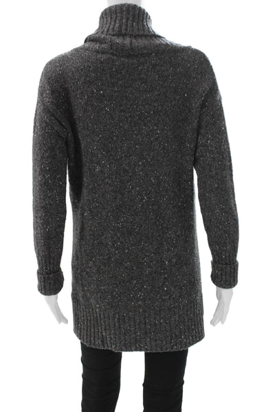Vince Womens Gray Wool Blend Cardigan Sweater Collared Long Sleeve Size S