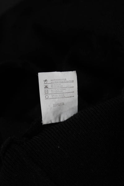 Vince Women Black Cotton Cowl Neck Pullover 3/4 Sleeve Solid Size S