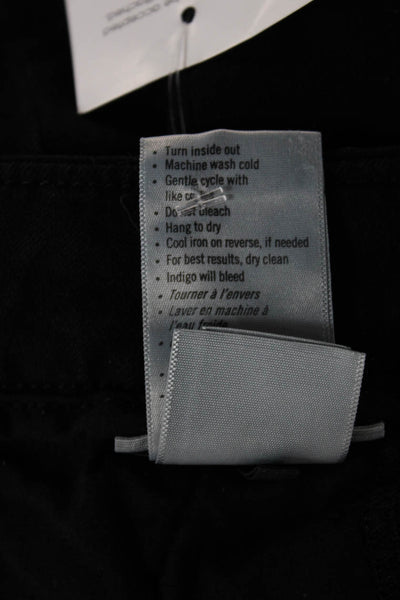 Paige Black Label Women Black High Rise Rayon Pants Button Size 29