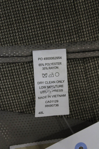 Michael Michael Kors Mens Blazer Beige Check Button Polyester Size 48