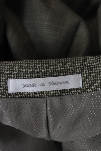 Michael Michael Kors Mens Blazer Beige Check Button Polyester Size 48