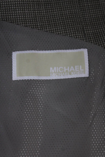 Michael Michael Kors Mens Blazer Beige Check Button Polyester Size 48