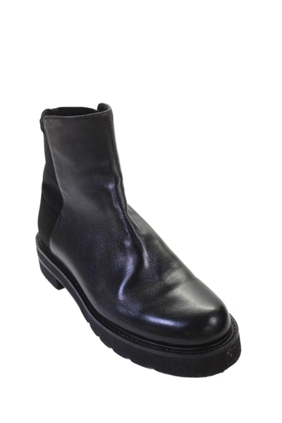 Stuart Weitzman Womens Leather Ankle Boots Shoes Black Size 6.5B