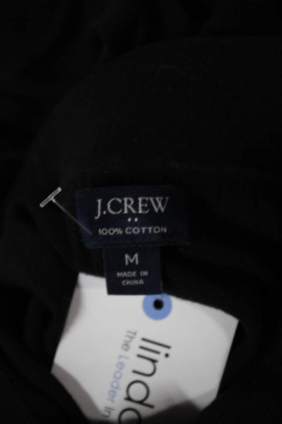 J Crew Mens Polo T-Shirt Black Collared Short Sleeve 100% Cotton Size M