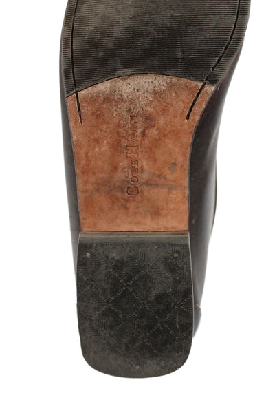 Cole Haan Womens Leather Slide On Loafers Brown Navy Blue Size 9.5 B