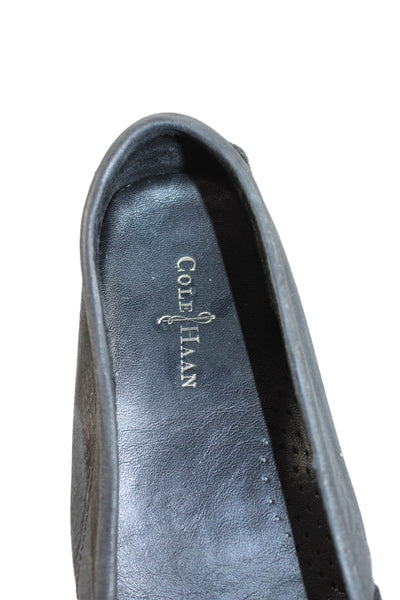 Cole Haan Womens Suede Slide On Driving Loafers Black Size 9.5 B