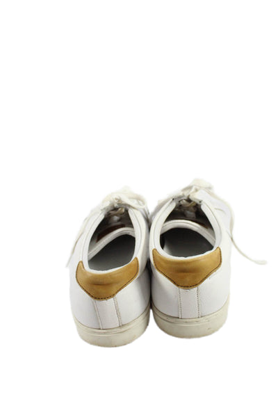 Allen Edmonds Mens Leather Low Top Walking Sneakers White Size 8.5 D
