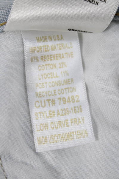 Agolde Womens Wide-Leg High Rise Jeans Blue Cotton Blend Button Fly Size 28