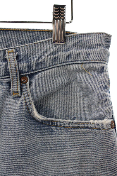 Agolde Womens High Rise Straight Jeans Blue Button Fly Cotton Size 26