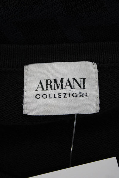 Armani Collezioni Men Black VNeck Cotton Short Sleeve Tee Size 2XL