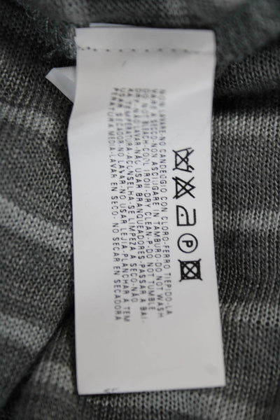 Armani Collezioni Mens Gray Linen Collared Polo Shirt Short Sleeve Size M