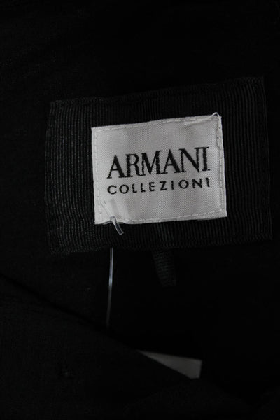 Armani Collezioni Mens T-Shirt Black Collared Short Sleeve Size 2XL