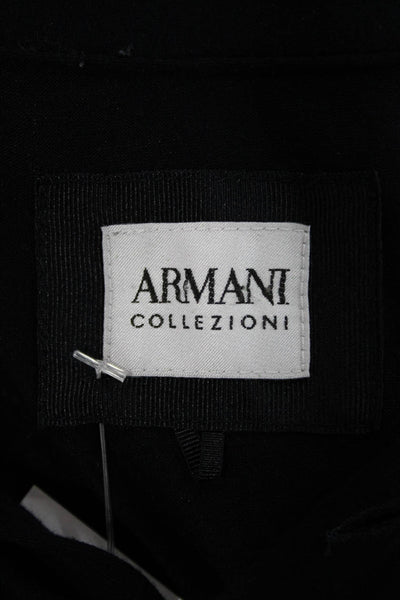 Armani Collezioni Mens Collared Viscose Blue T-Shirt Short Sleeve Size 2XL