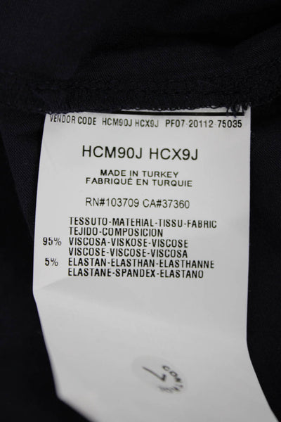 Armani Collezioni Men Basic Viscose Crewneck T-Shirt Blue Short Sleeve Size 2XL