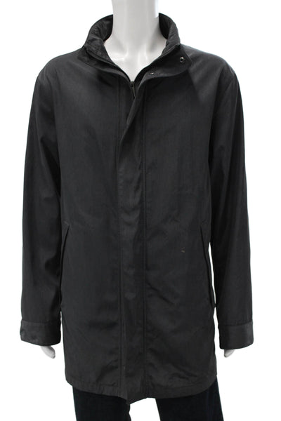 Armani Collezioni Mens Gray Rain Coat Polyester Size 46