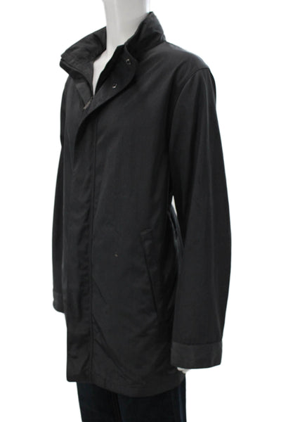 Armani Collezioni Mens Gray Rain Coat Polyester Size 46