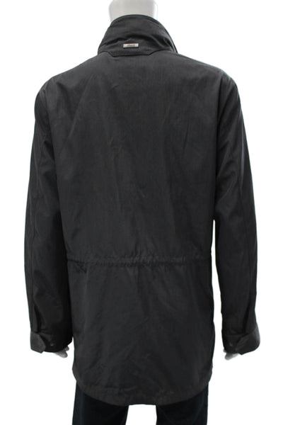 Armani Collezioni Mens Gray Rain Coat Polyester Size 46