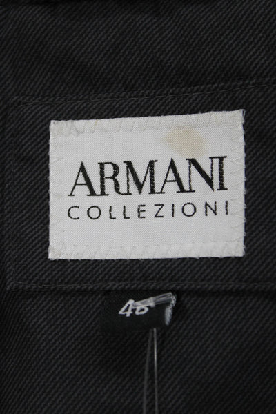 Armani Collezioni Mens Gray Rain Coat Polyester Size 46