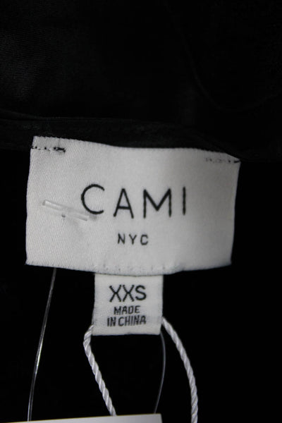 Cami NYC Womens Silk Camisole High Neck Sleeveless Black Size 2XS