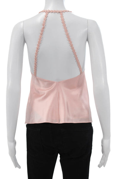 Cami NYC Women Pink Silk Cowl Neck Camisole Sleeveless Pullover Solid Size XS