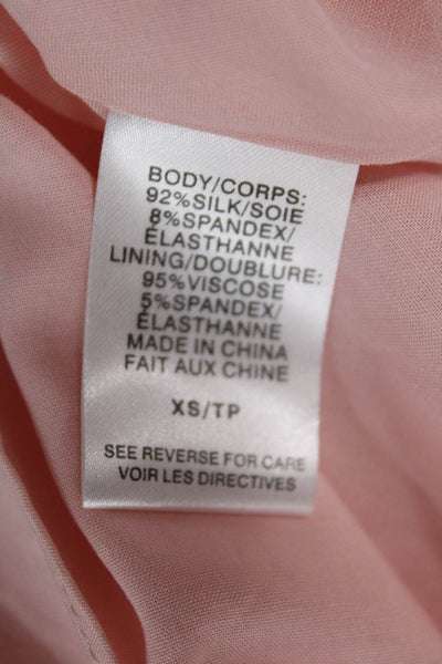 Cami NYC Women Pink Silk Cowl Neck Camisole Sleeveless Pullover Solid Size XS