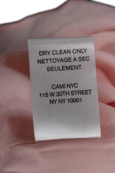 Cami NYC Women Pink Silk Cowl Neck Camisole Sleeveless Pullover Solid Size XS