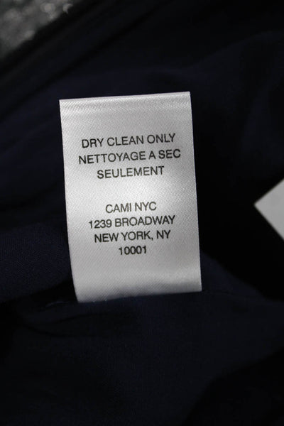 Cami NYC Women Viscose Blue Square Neck One Piece Bodysuit Long Sleeve Size 0