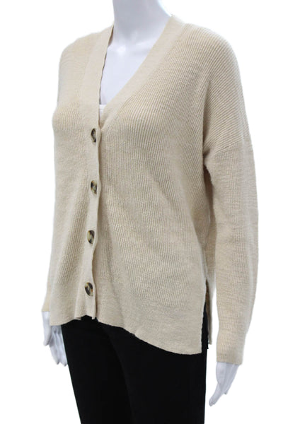 Madewell Womens Cardigan Beige V Neck Long Sleeve Size XS