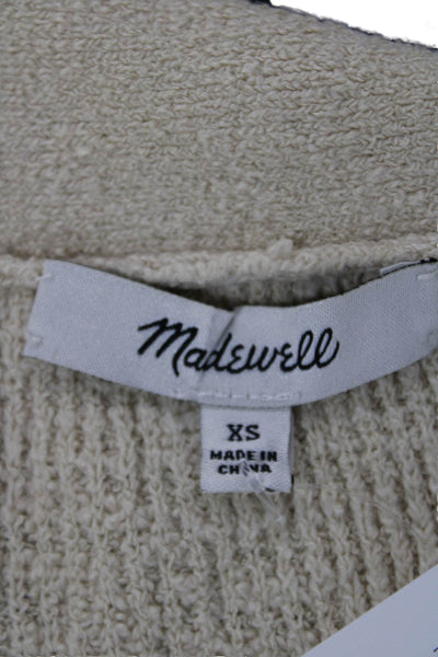 Madewell Womens Cardigan Beige V Neck Long Sleeve Size XS