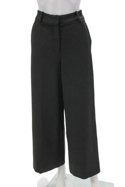 Theory Womens Dress Pants Black Polyester Button Size 4