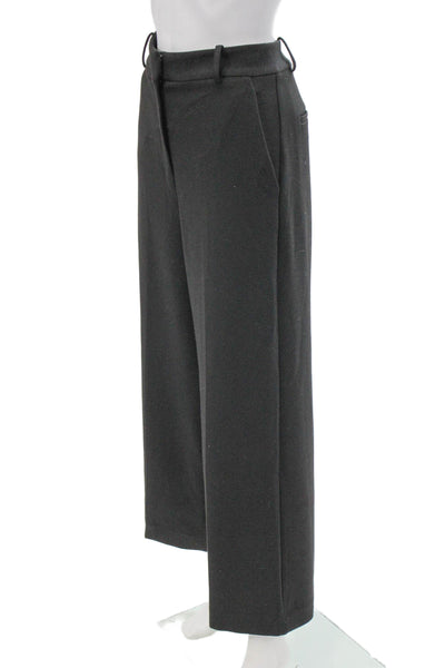 Theory Womens Dress Pants Black Polyester Button Size 4