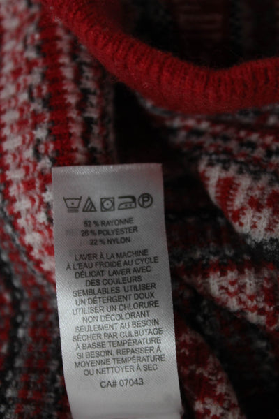 Cynthia Rowley Womens Red Fair Isle Rayon Holiday Winter Leggings Size S