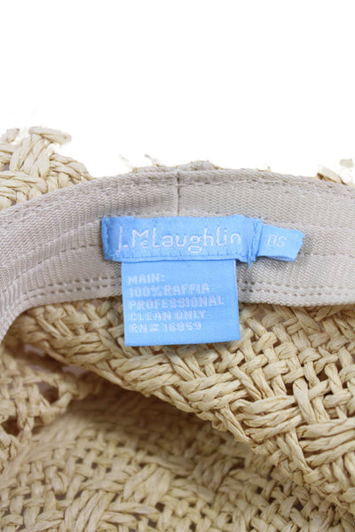 J. Mclaughlin Women's Fringe Edge Wide Brim Panama Straw Hat One Size